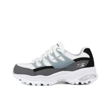 Skechers D'Lites Low Top Daddy Shoes White/Grey Women's