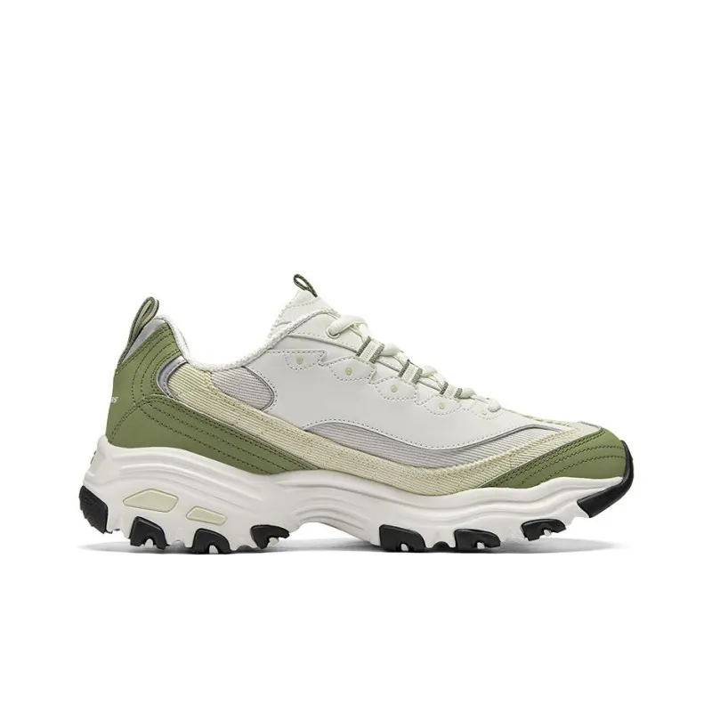Skechers D'Lites Varsity Spirit Sneaker 'White Beige Green'-1