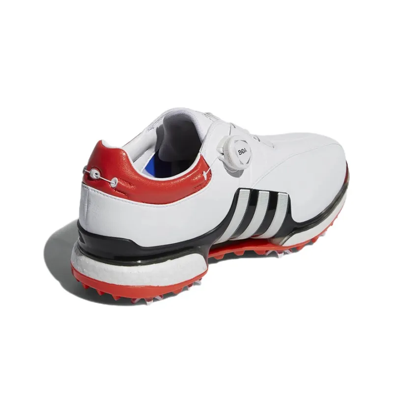 Adidas Tour360 Eqt Boa Wear-Resistant Low-Top Golf Shoes Men's White Black Red-3