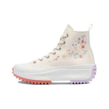 Converse Run Star Hike Platform Hi Embroidered Floral Egret
