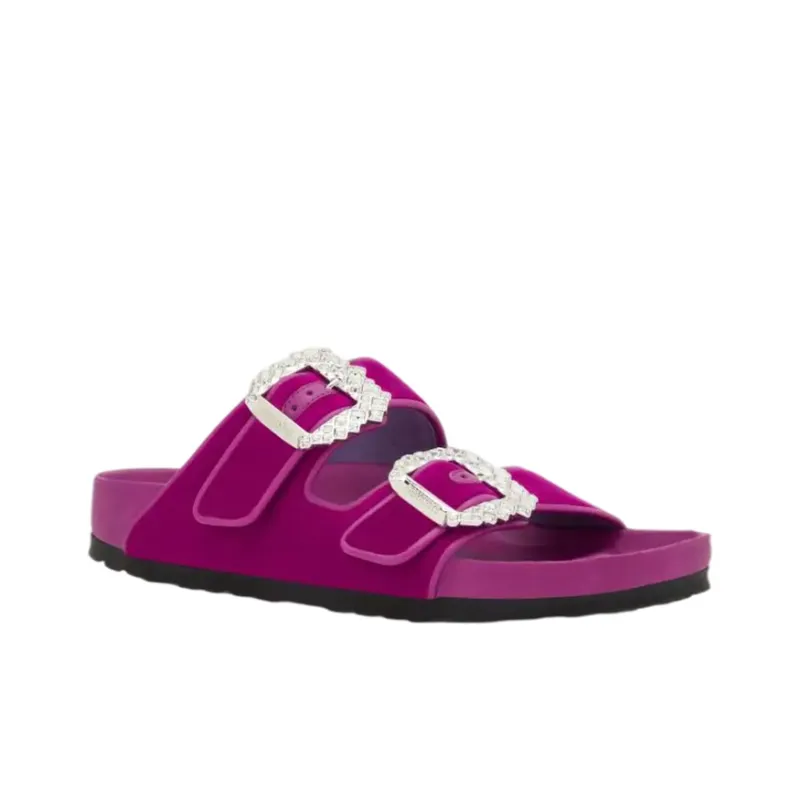 Birkenstock Arizona MANOLO BLAHNIK Fuchsia Velvet-2