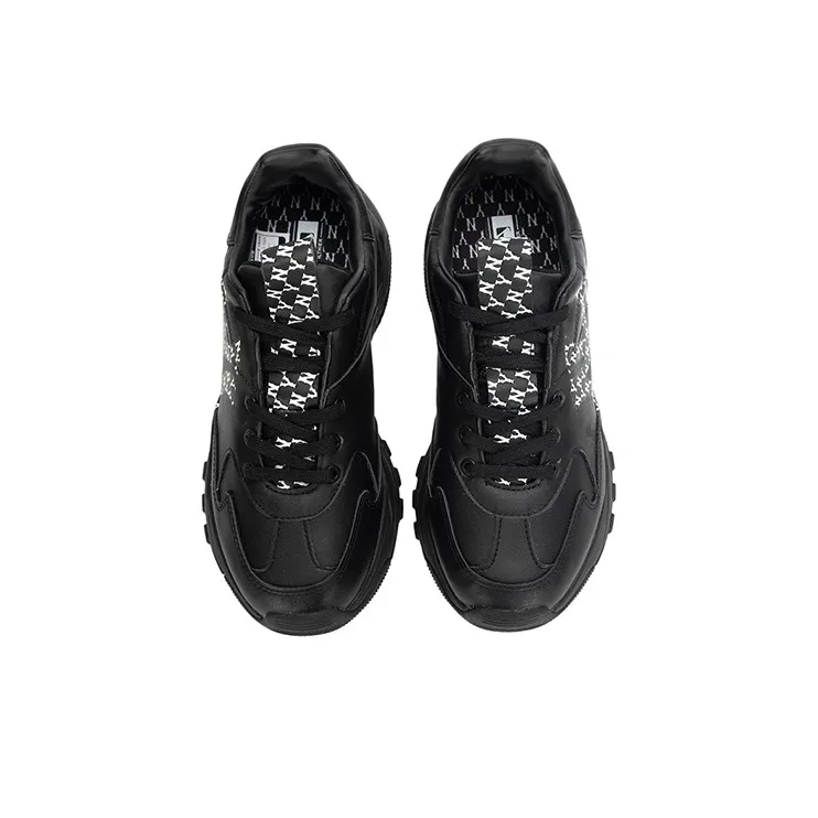 MLB Big Ball Chunky Height Increasing Low Top Chunky Sneakers Unisex Black-3