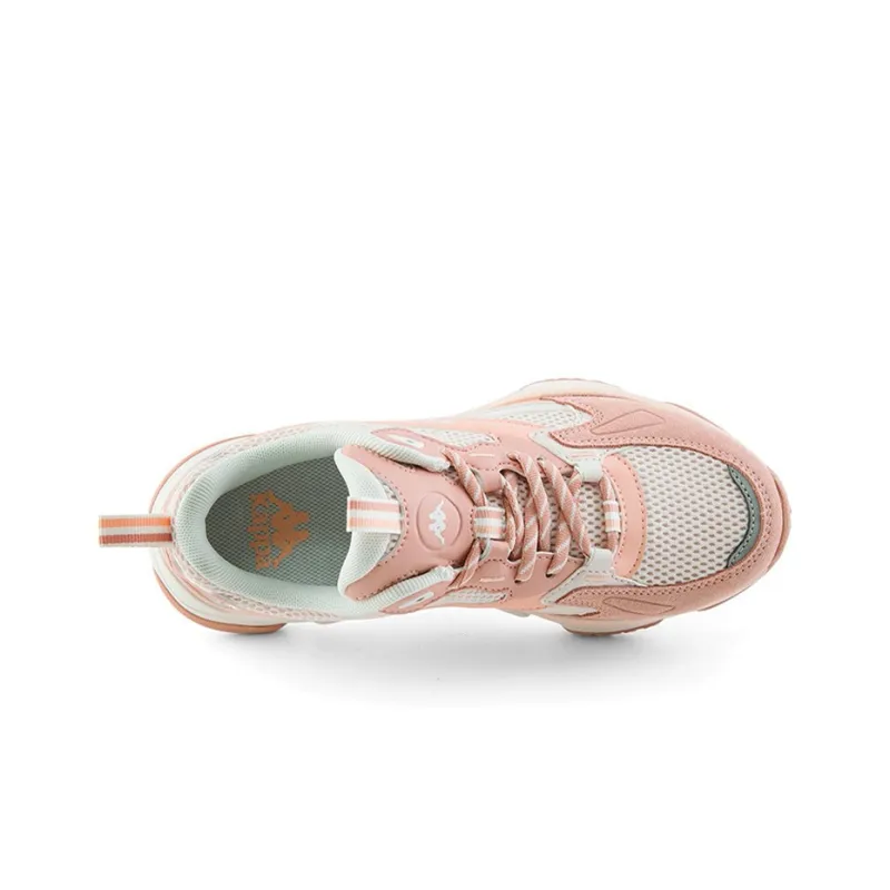 Kappa Cushioning Anti-Slip And Wear-Resistant Low-Top Chunky Sneakers Unisex Cherry Blossom Pink-1