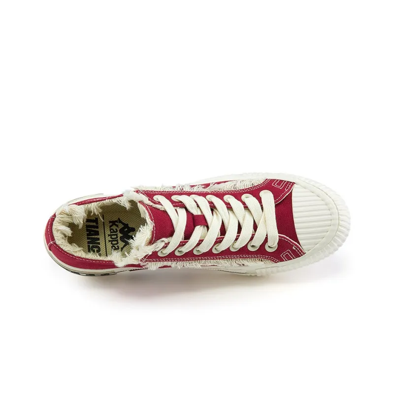 Kappa Anti-Slip And Wear-Resistant Water-Resistant Low-Top Canvas Shoes Unisex Red-3