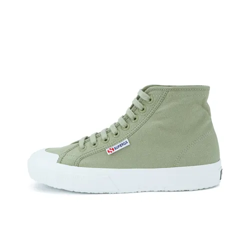 SUPERGA Canvas Bottines Shoes Unisex High-Top Green