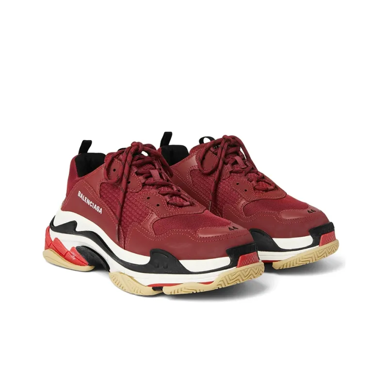 Balenciaga Triple S Burgundy Red Sole-2