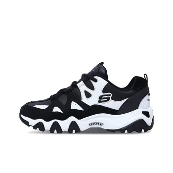 Skechers D'Lites Low Top Daddy Shoes Black/White Women's