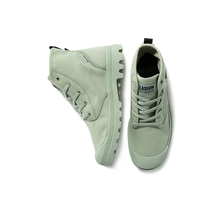 Palladium Pampa Hi Twill Breathable Wear Resistant Slip Resistant High Top Canvas Shoes Women's Mint-3