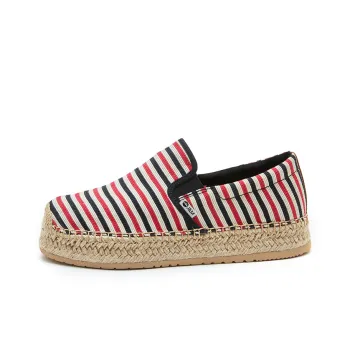 Joy&Mario Breathable Height Increase Low Top Canvas Shoes Men's Red