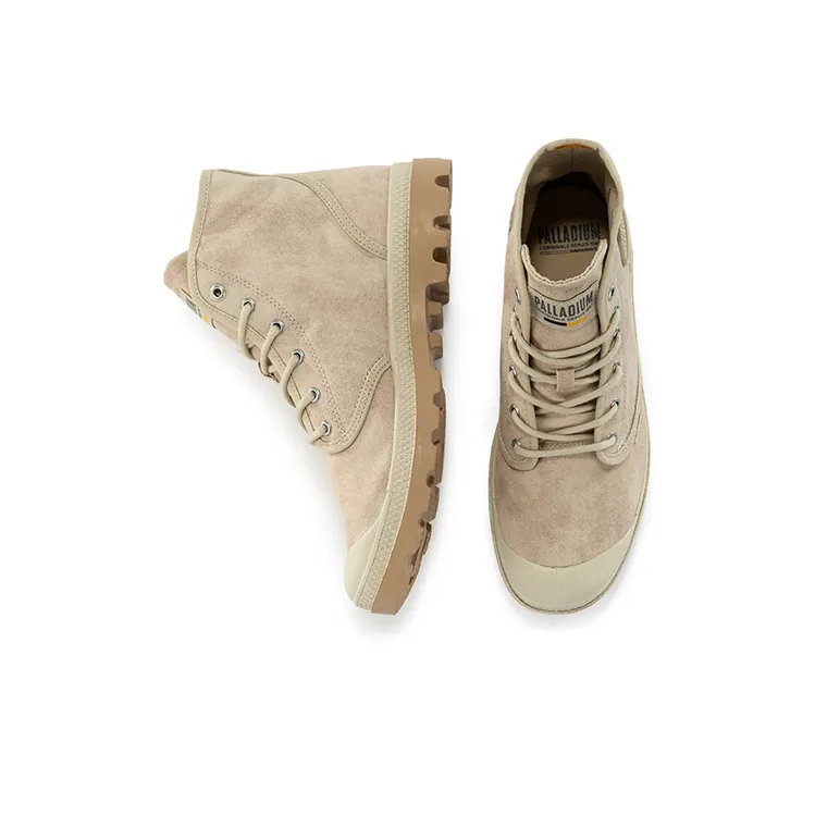 Palladium Pampa Anti Slip Wear Resistant Waterproof Breathable Cushioning High Top Canvas Shoes Unisex Desert-2