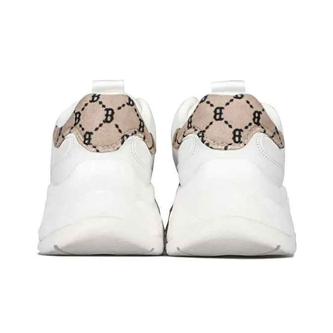 MLB Big Ball Chunky Cushioning Anti Slip And Wear Resistant Low Top Chunky Sneakers Unisex White-3