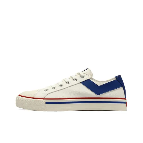 Pony Canvas Shoes Women's Low-Top White/Red Blue