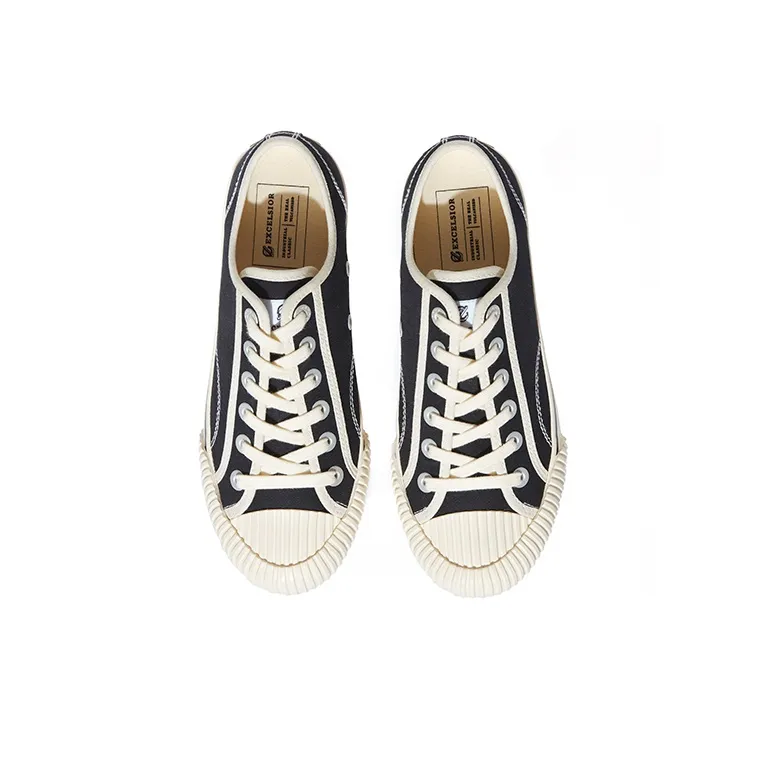 Excelsior BOLT ARCHIVE Canvas Shoes Unisex Low Top White/Black-3