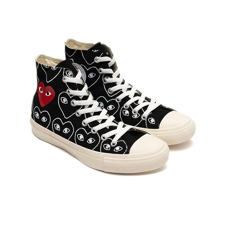 Converse Cdg X Chuck Taylor All StarMulti Heart 'Black White'-2