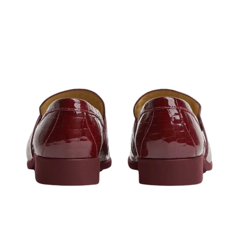 Bottega Veneta Embossed Glossy Loafers Women's-4