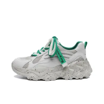 Spider King Low Top Chunky Sneakers Women's Green Gray