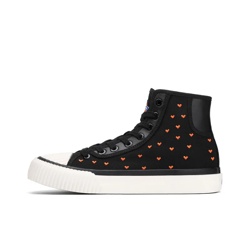 Dickies Anti Slip Wear Resistant High Top Canvas Shoes Women's Black-0