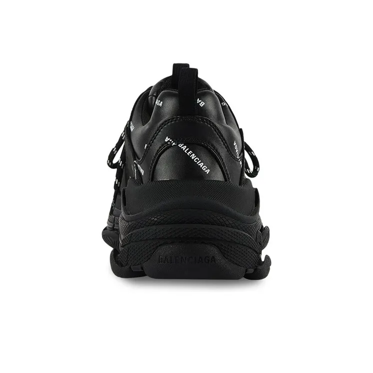 Balenciaga All Over Logo Triple S Black Women's-3