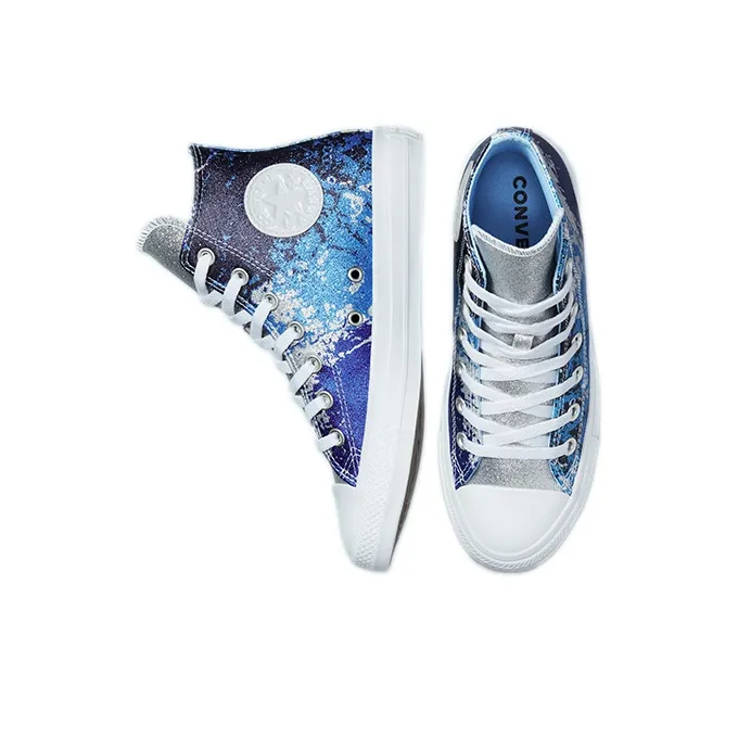 Converse Women's Chuck Taylor All Star High 'Hybrid Shine Gradient Blue' Women's-3