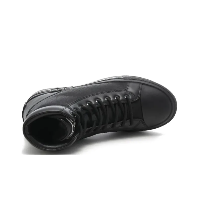 EMPORIO ARMANI EA7 High Top Casual Athletic Shoes Unisex Black-4