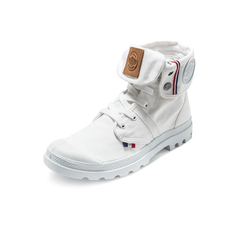 Palladium Pallabrouse Bgy Con Anti Slip Wear Resistant High Top Canvas Shoes Unisex White-1