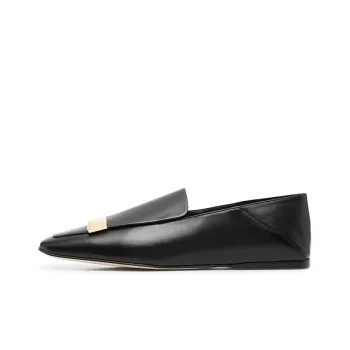 SERGIO ROSSI Square toe Leather Loafers Women's