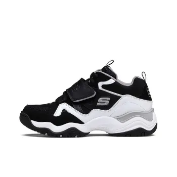 Skechers D'Lites Train Mid Top Daddy Shoes Black/White Women's