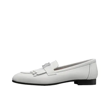 HERMES Royal Loafer Women's Casual Shoes Women's Gray White