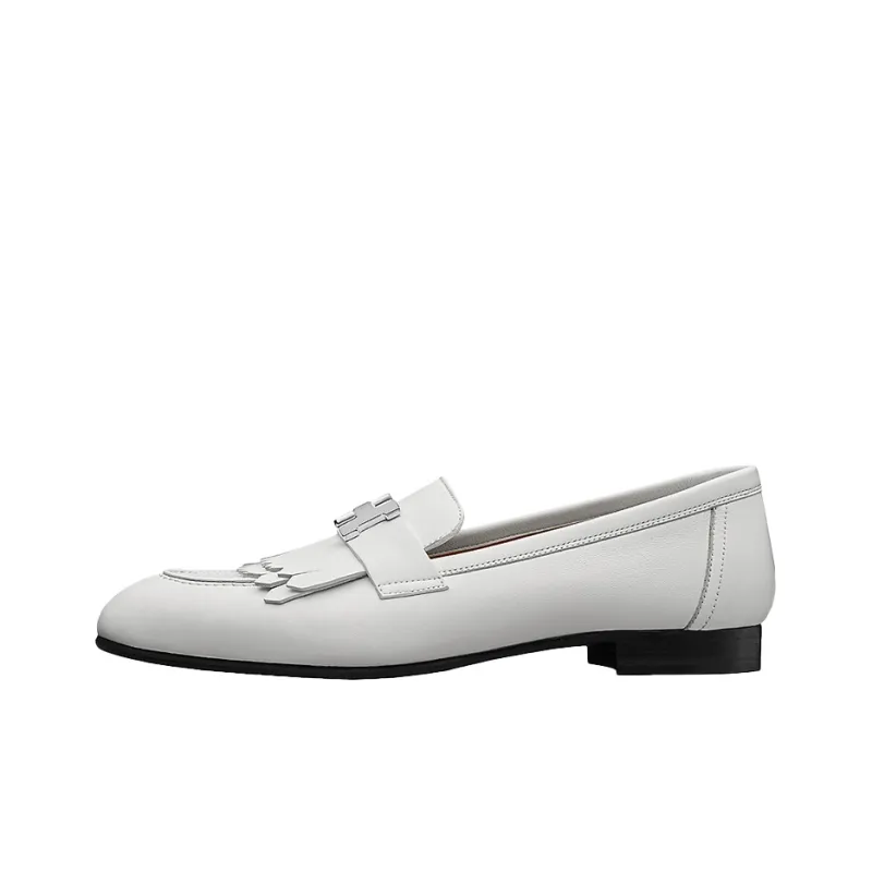 HERMES Royal Loafer Women's Casual Shoes Women's Gray White-0