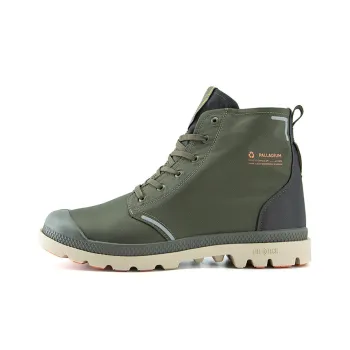 Palladium Pampa Canvas Shoes Unisex High Top White Whale Gray