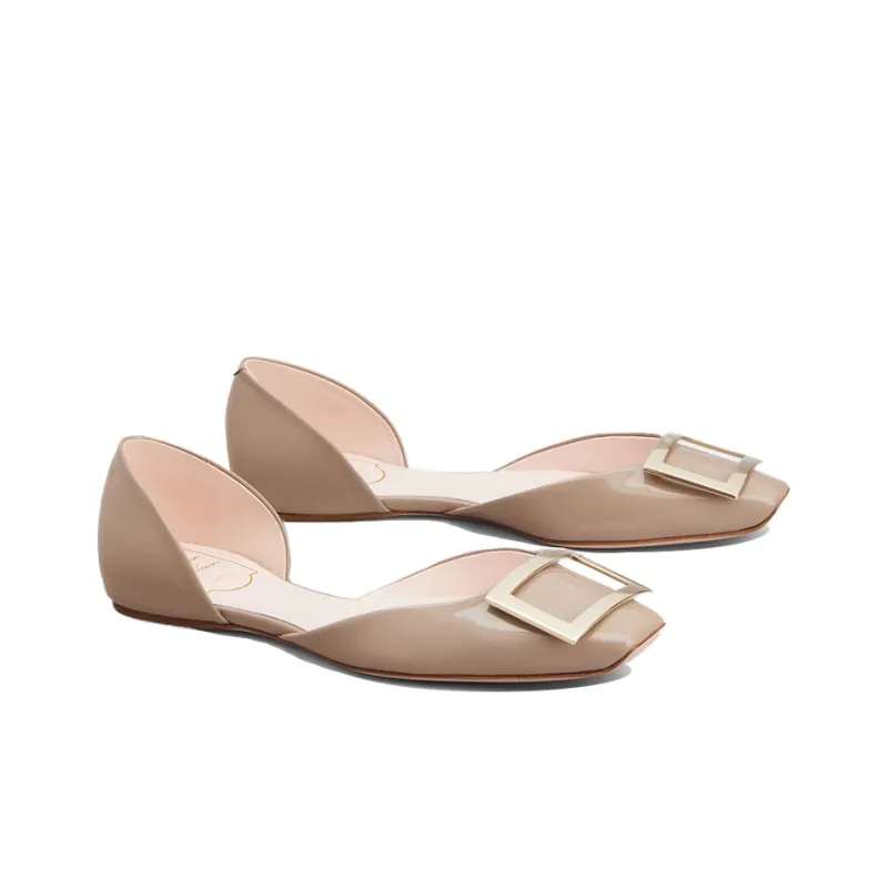 Roger Vivier Trompette Dorsay Women's Casual Shoes Women's Gray Brown-2