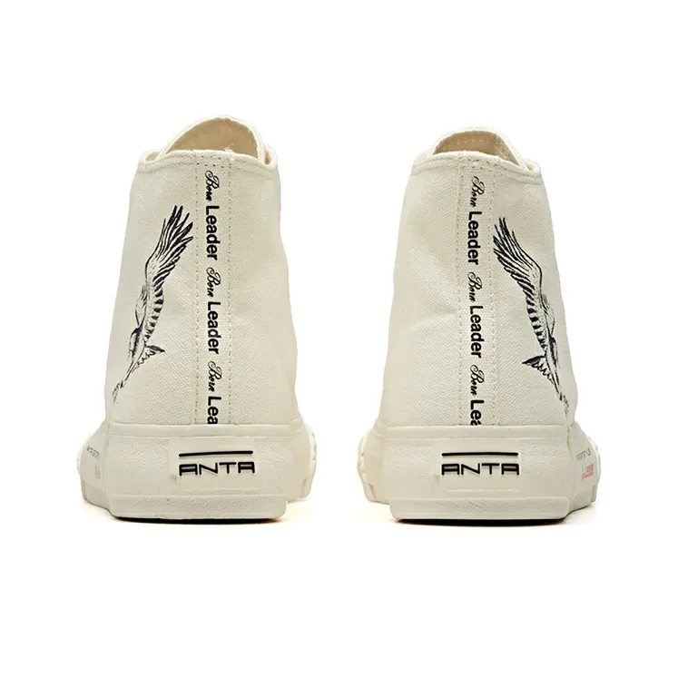 ANTA X Robert Geller Life Series Sneakers Canvas High 'Eagle White Black' Women's-3