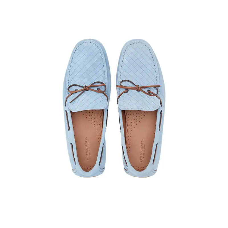 Bottega Veneta Casual Single Shoes Women's Light Blue-3
