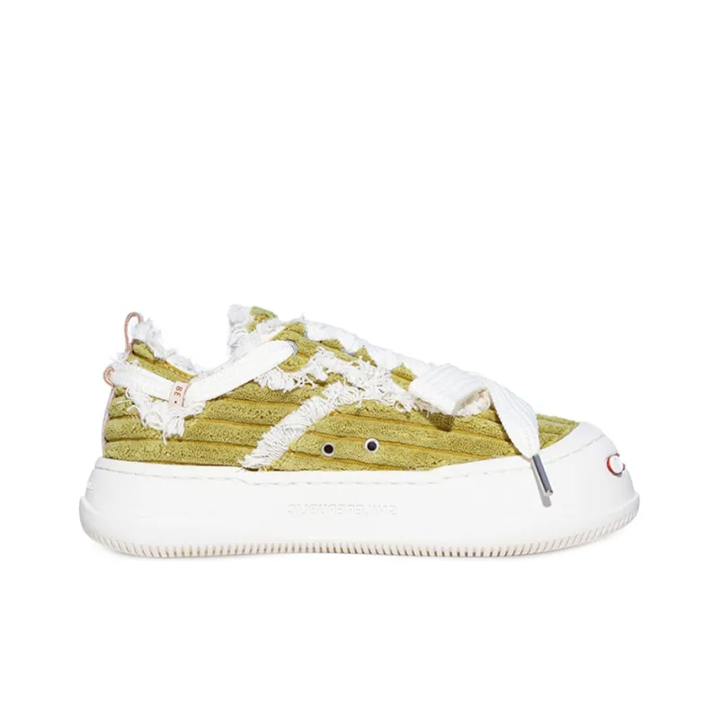 SMILEREPUBLIC Low Top Canvas Shoes Women's Olive Green-1