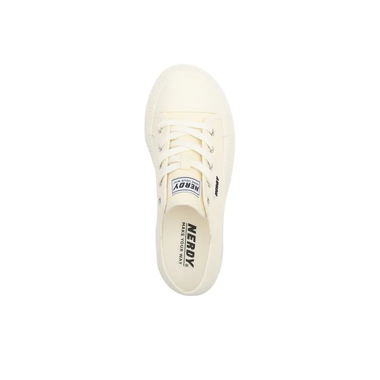 NERDY Low-Top Canvas Shoes Unisex Beige-4