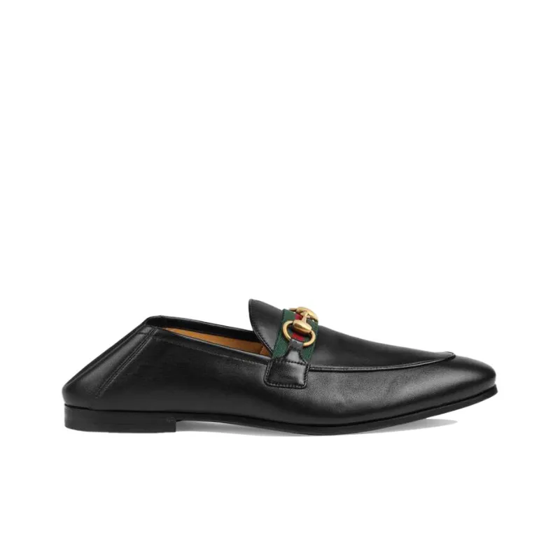 GUCCI Horsebit-detail Leather Loafers-1