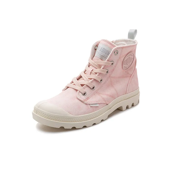 Palladium Pampa Zip Nevada Slip Resistant, Abrasion Resistant, Breathable High Top Canvas Shoes Women's Pink White-1