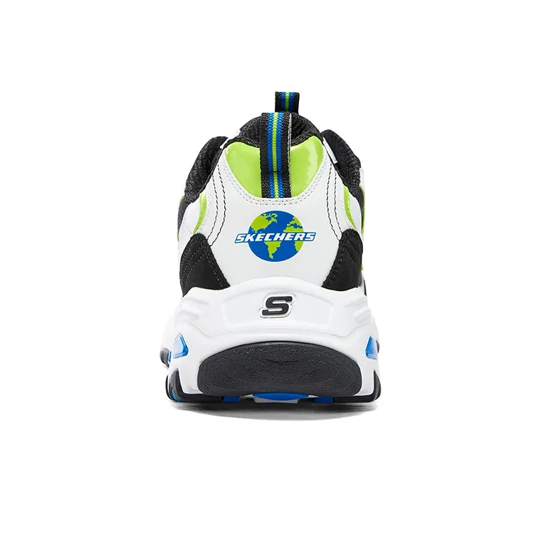 Skechers D'LITES 1.0 'White Black Neon Green'-3