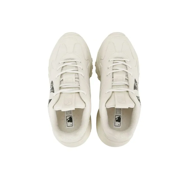 MLB Big Ball Chunky New York Yankees Wear Resistant Lightweight Height Increasing Low Top Chunky Sneakers Unisex Beige-2