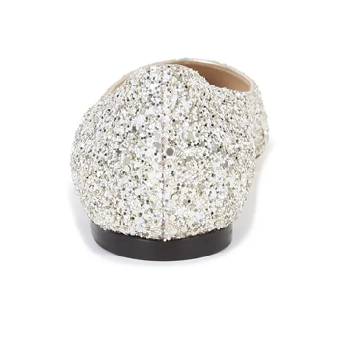 Jimmy Choo ROMY Flat Shoes Women's Moon Sandy-4