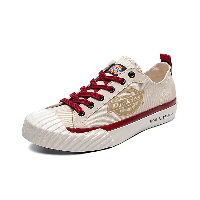 Dickies Abrasion Resistant Slip Resistant Low Top Canvas Shoes Unisex Army Beige-1