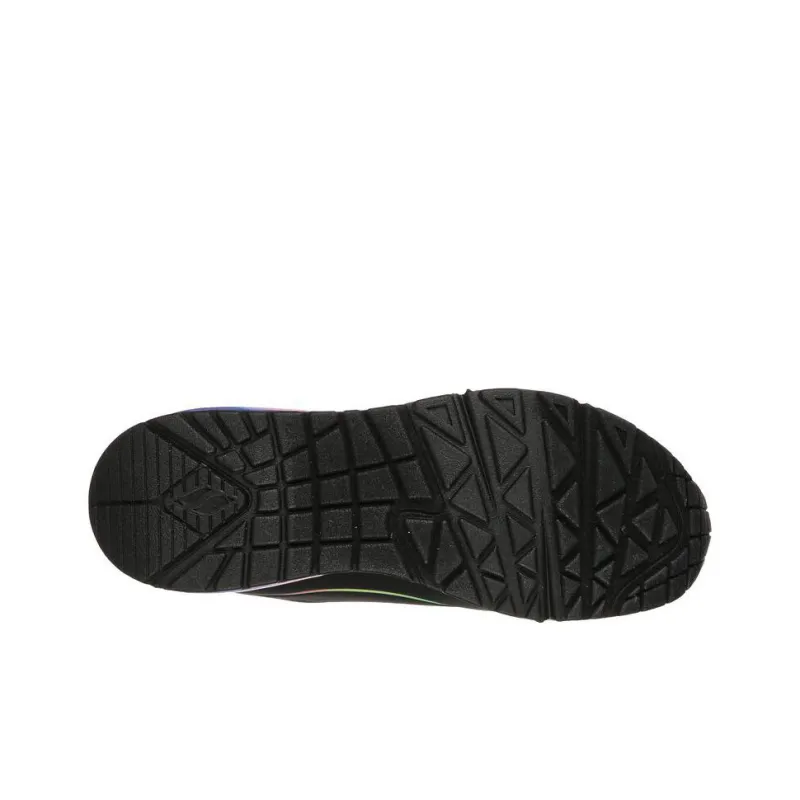 Skechers Uno Pop Of Sunshine Cushioning Anti-Slip And Wear-Resistant Low-Top Chunky Sneakers Women's Black-4