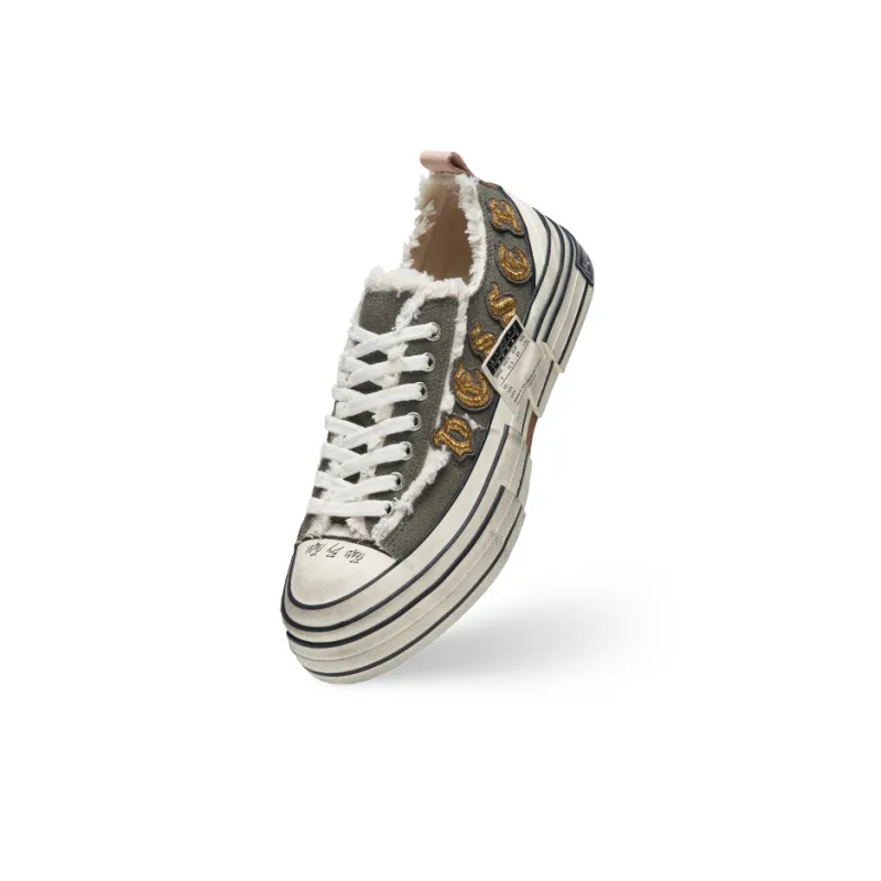 VESSEL Durable Breathable Low Top Canvas Shoes Unisex Green-5