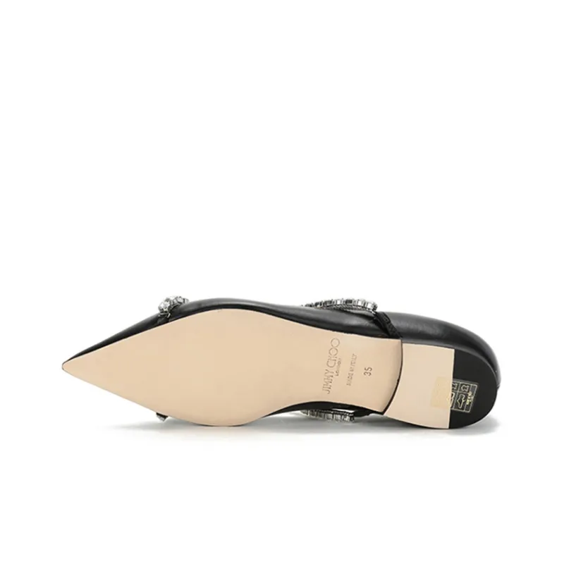 Jimmy Choo Genevi Flat Casual Single Shoes Women's Black-5