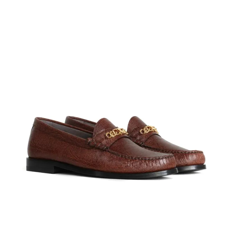 CELINE Triomphe Casual Single Shoes Men's Dark Brown-3