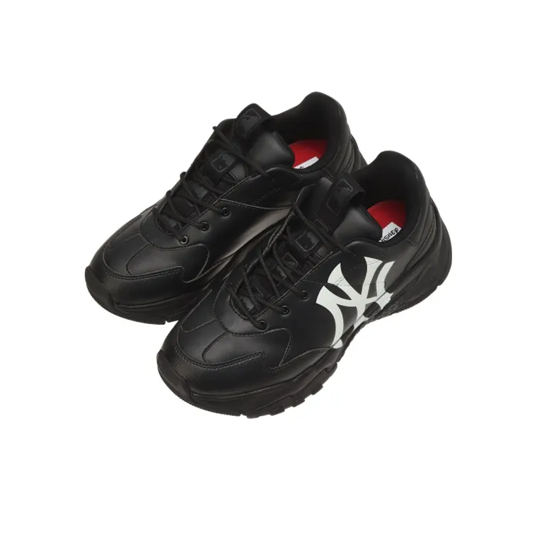 Disney x MLB Big Ball Chunky Cushioned Slip Resistant Lightweight Low Top Chunky Sneakers Unisex Black-2