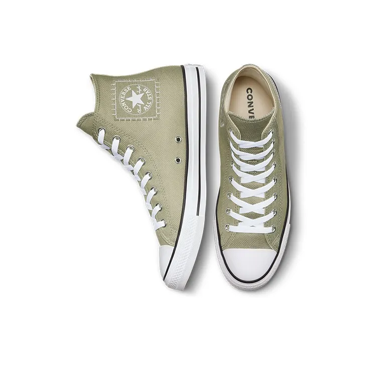 Converse Chuck Taylor All Star Wear Resistant High Top Canvas Shoes Unisex Olive Green-2