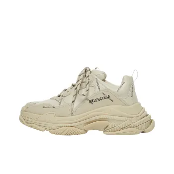 Balenciaga All Over Logo Triple S Beige Women's