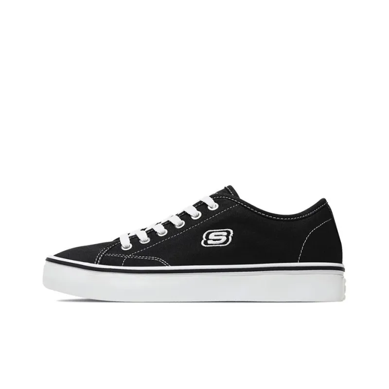 Skechers Cupsole 1 Low Canvas Shoes Black Women's-0