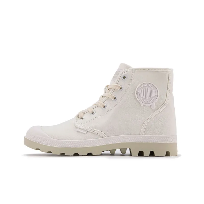 Palladium Pampa HiMcr Wear Resistant High Top Canvas Shoes Unisex Ivory-0